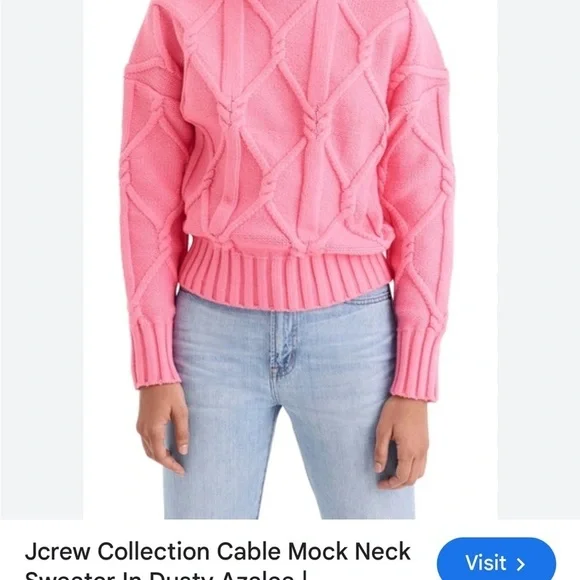 J.Crew Collection Pink Knit Sweater -Size M - Picture 2 of 5
